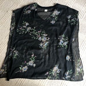 O’Neill Black Floral Beach Cover Up 🌸